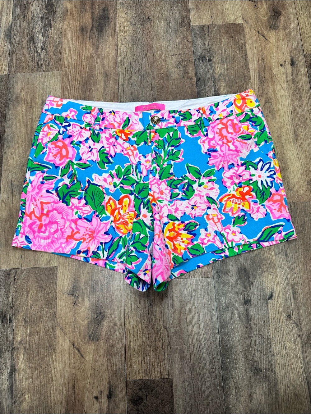 Lilly Pulitzer Blue Floral Women's Shorts size 10